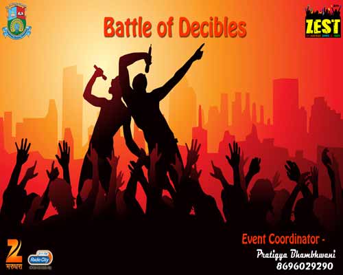 Stretch your strings and loosen your drums, play the tune which nobody else hums! Zest 2014 brings to you Battle of Decibels - the band competition which shall witness some exquisite melodies, tuned in with the fervor of the youth. Be a part of this musical riot and win the crown of the symphony for the year!